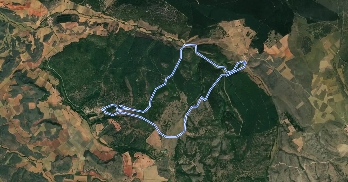 Маршрут Sendero Minero de Juarros на спутниковом снимке