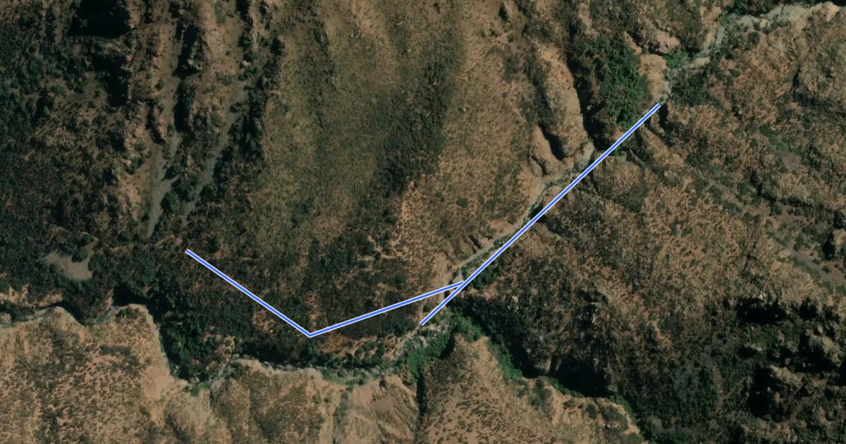 Маршрут Sendero Mirador de la U (1264 m) на спутниковом снимке