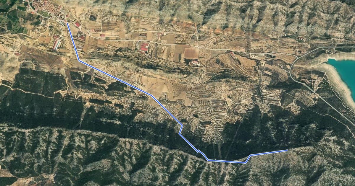 Маршрут Sendero Monte Tolocha на спутниковом снимке