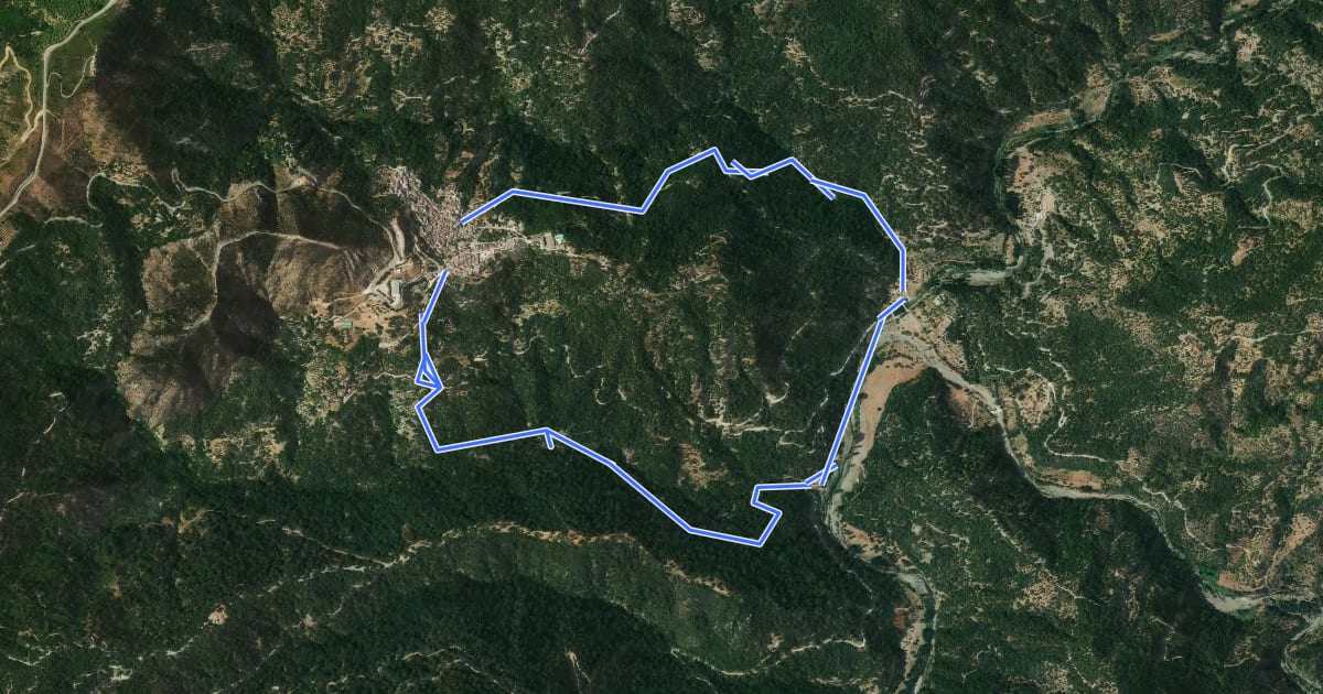 Маршрут Sendero Ornitológico на спутниковом снимке