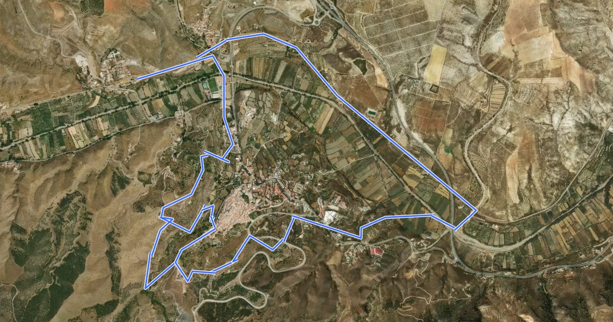 Маршрут Sendero Panorámico de Serón на спутниковом снимке