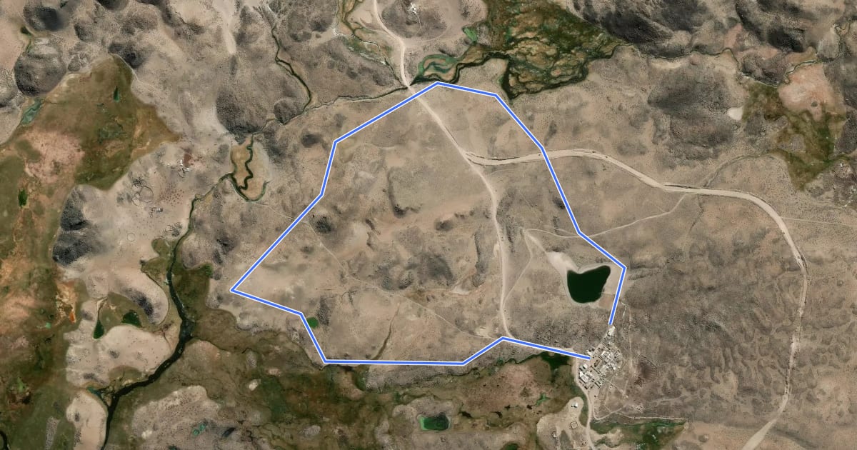 Маршрут Sendero Parinacota на спутниковом снимке