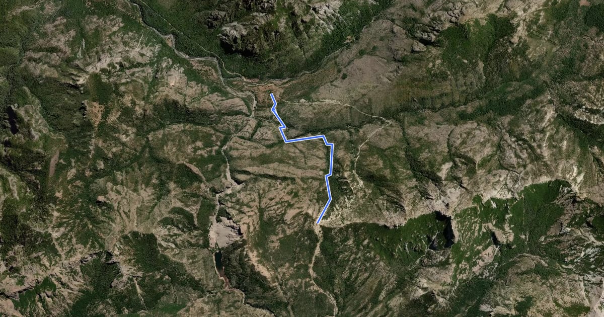 Маршрут Sendero Paso Atacalco на спутниковом снимке