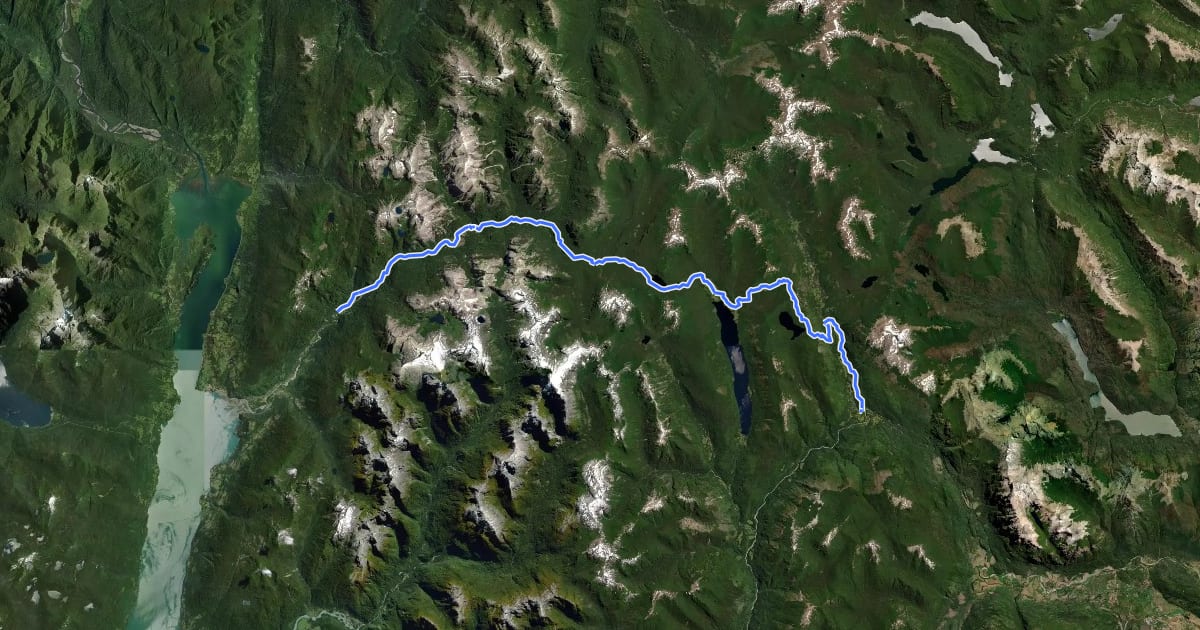 Маршрут Sendero Paso El León на спутниковом снимке