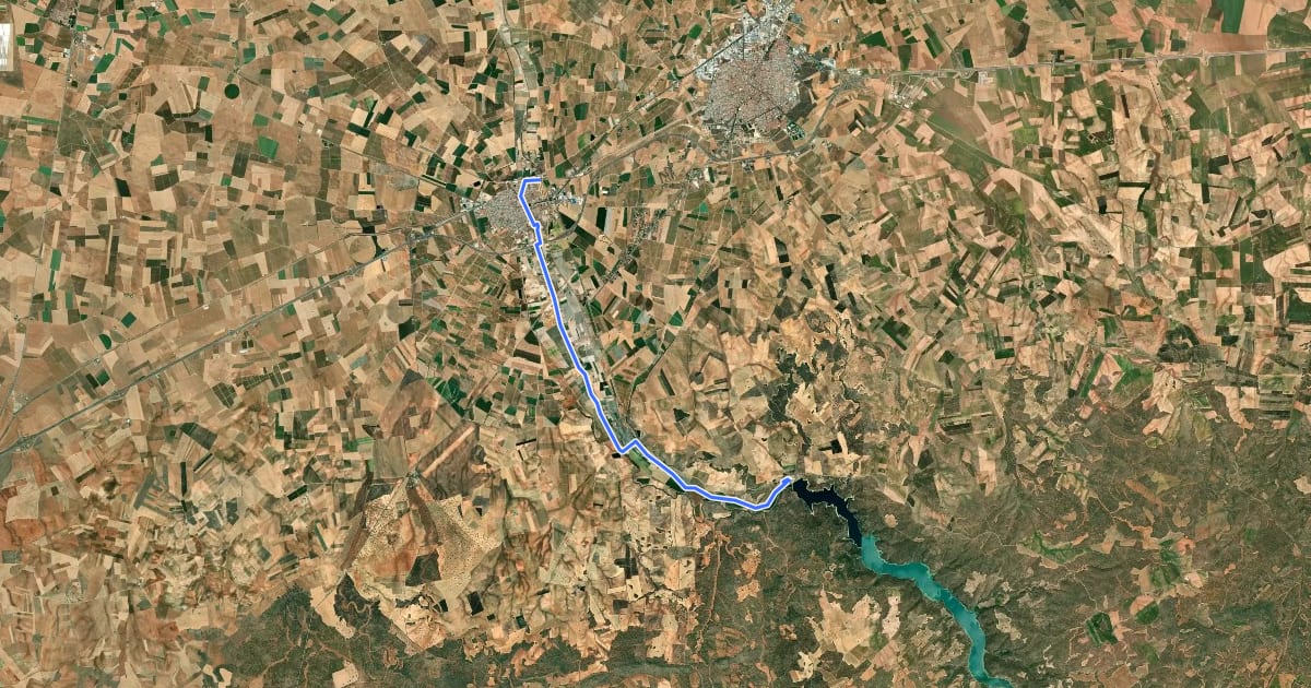 Маршрут Sendero Priorato de San Juan на спутниковом снимке