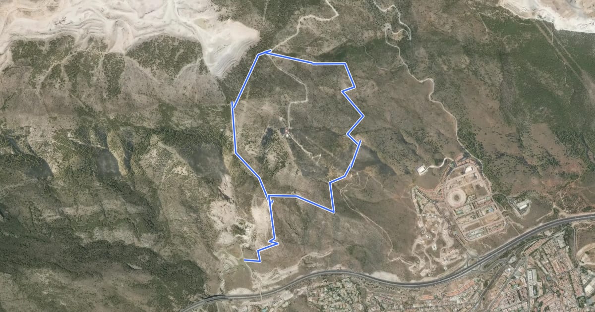 Маршрут Sendero Puerto Viejo на спутниковом снимке