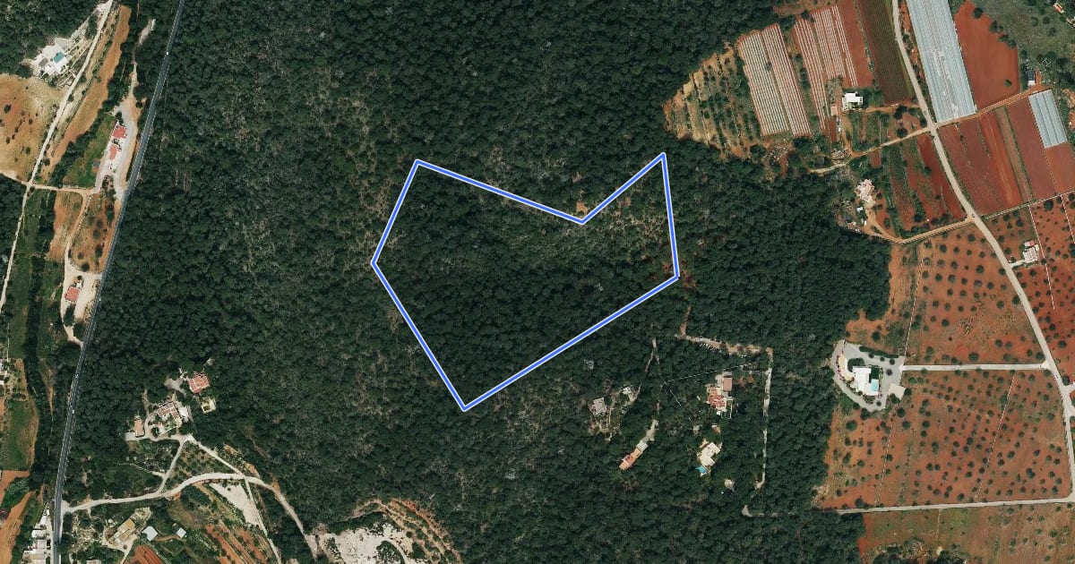Маршрут Sendero Puig de S'Argentera на спутниковом снимке