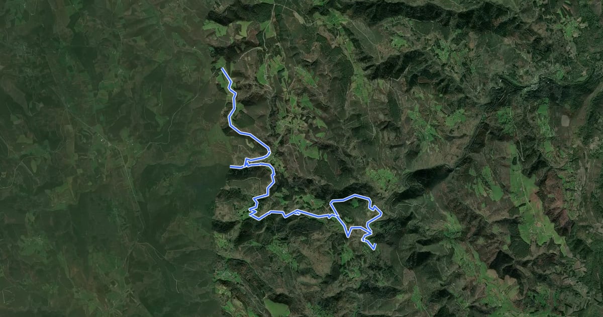 Маршрут Sendero Quintá-Río Donsal на спутниковом снимке