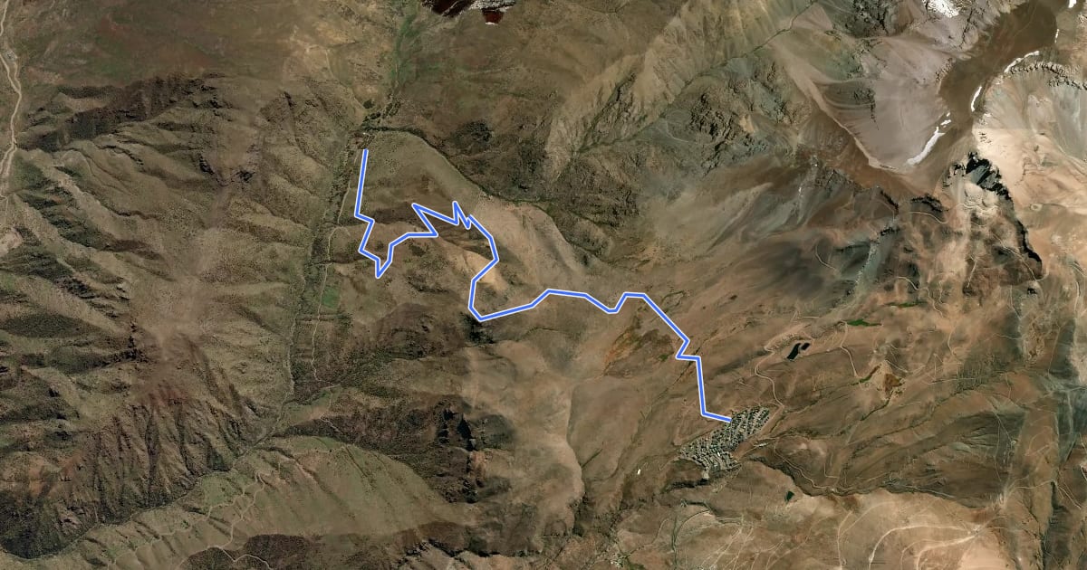 Маршрут Sendero Refugio Alemán на спутниковом снимке