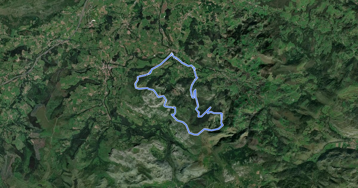 Маршрут Sendero Subida a Brenas на спутниковом снимке
