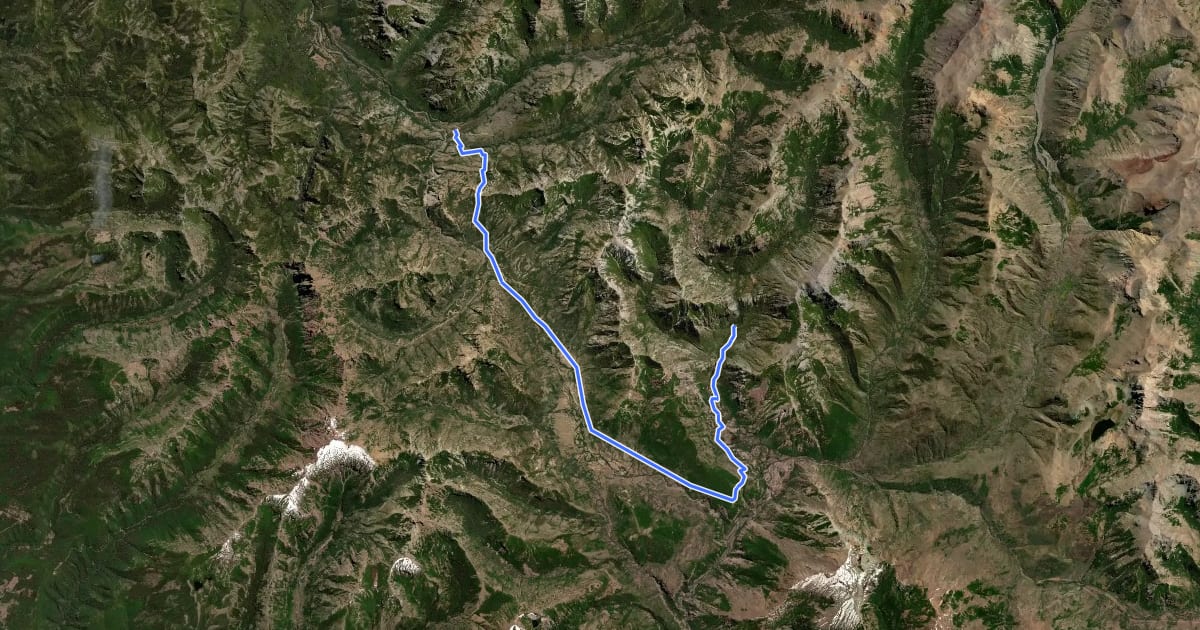Маршрут Sendero Termas Los Peucos на спутниковом снимке