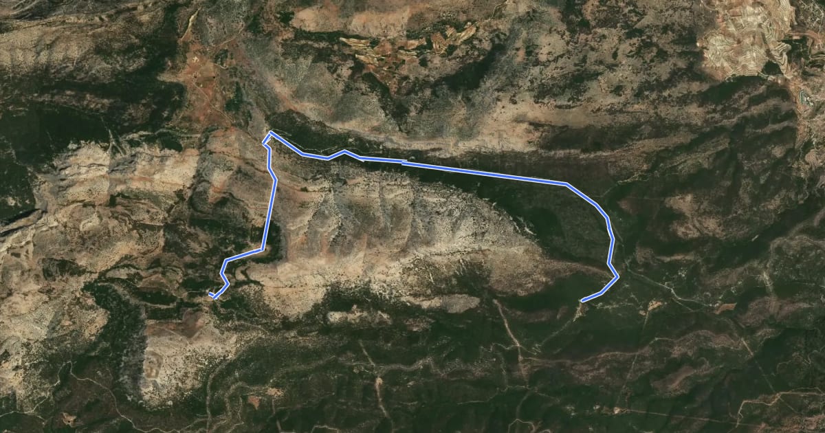Маршрут Sendero Valle de Leiva - Collado Mangueta на спутниковом снимке