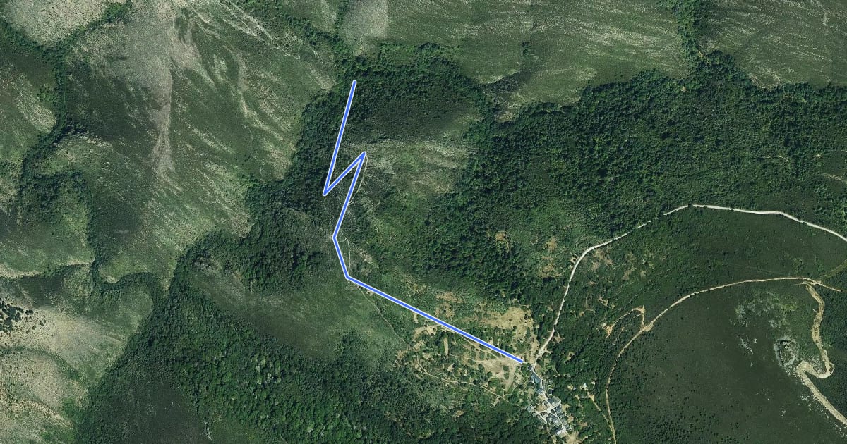 Маршрут Sendero Valle de los infiernos на спутниковом снимке