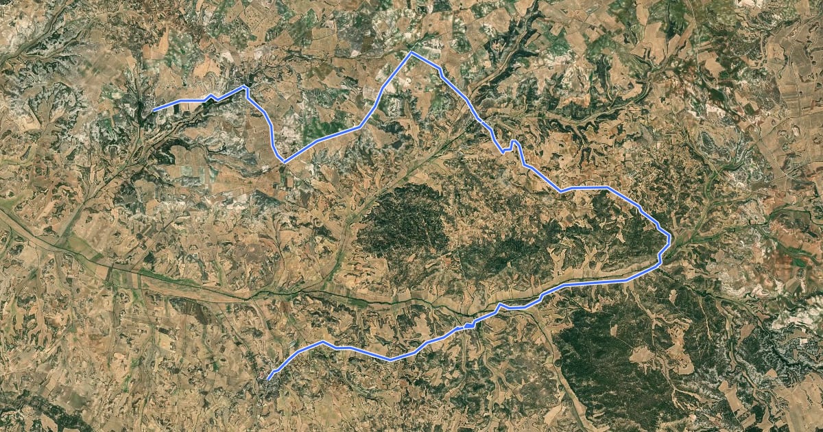 Маршрут Sendero Valle del Guadamejud на спутниковом снимке