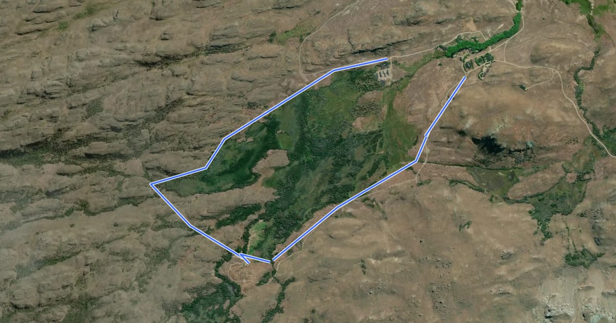 Маршрут Sendero Vega на спутниковом снимке