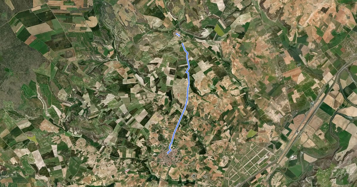Маршрут Senderos del Clarete 3: Cigales-Corcos del Valle на спутниковом снимке