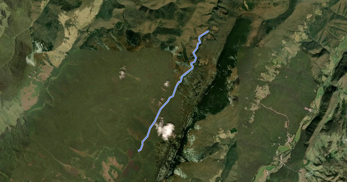 Маршрут Seneca Creek Trail на спутниковом снимке