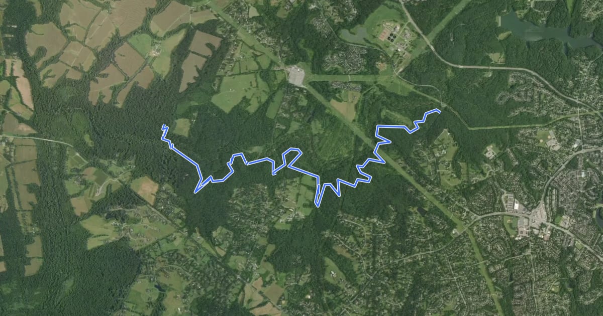 Маршрут Seneca Ridge Trail на спутниковом снимке