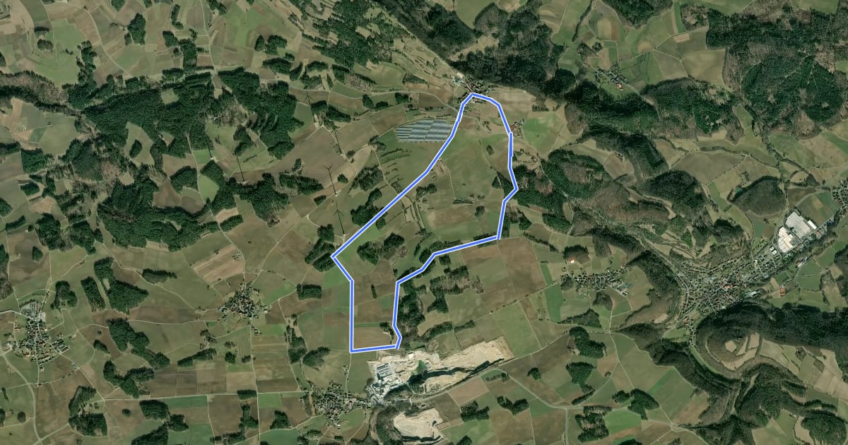 Маршрут Seniorenweg Zultenberg - Azendorf на спутниковом снимке