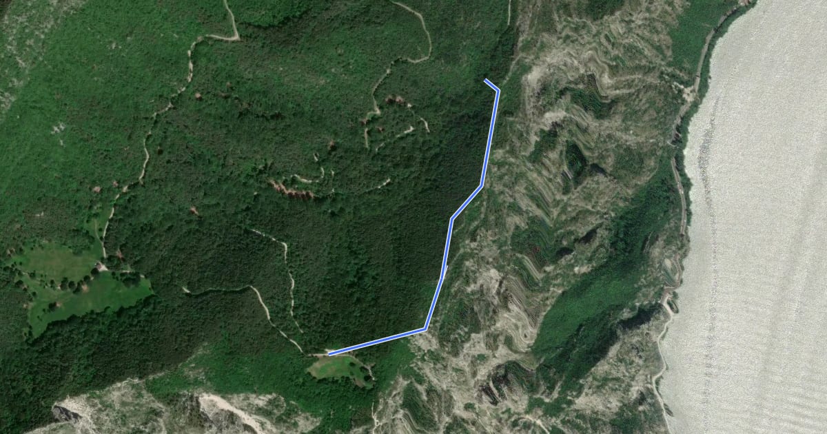 Маршрут Sentér de la Costa на спутниковом снимке