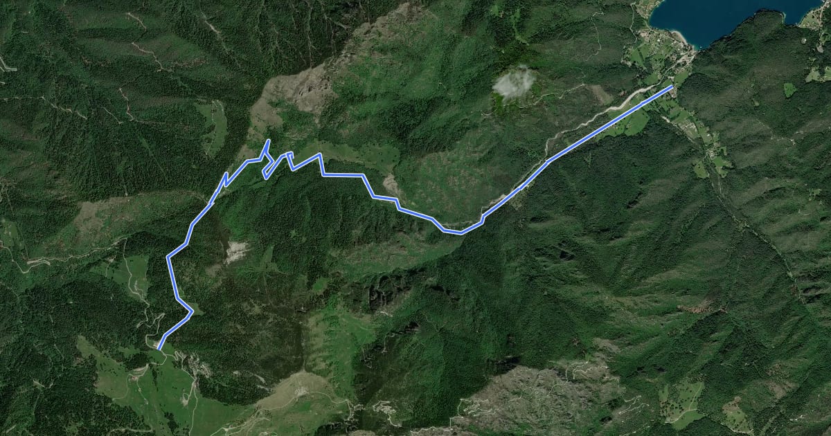 Маршрут Senter de Malga Giù на спутниковом снимке