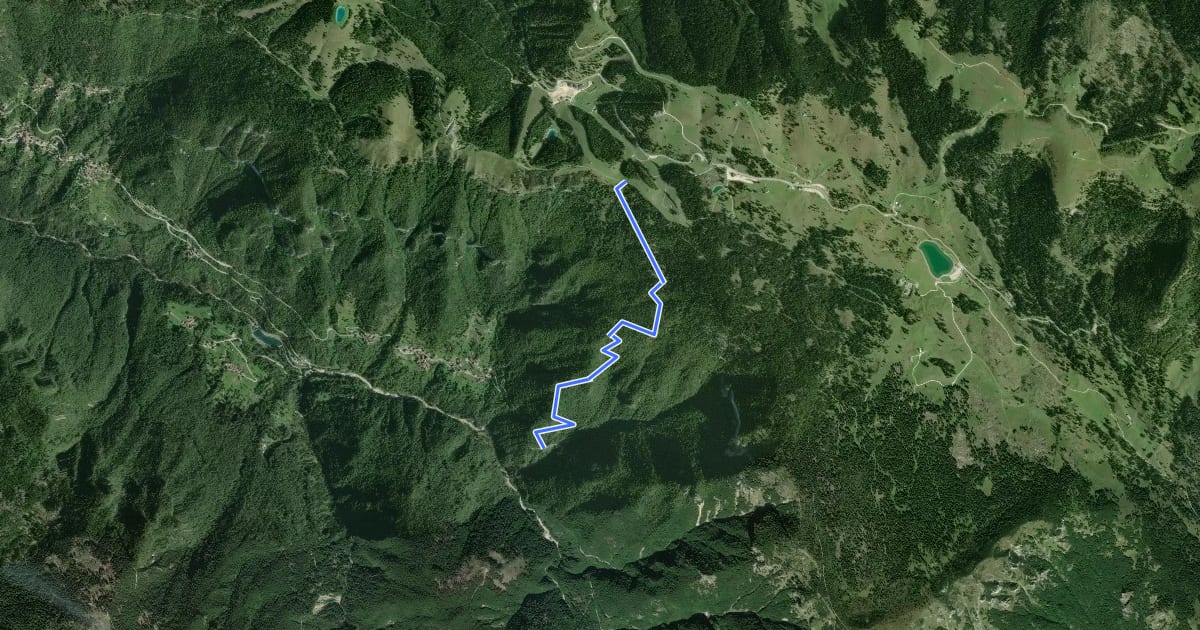 Маршрут Senter della Val delle Calchere на спутниковом снимке
