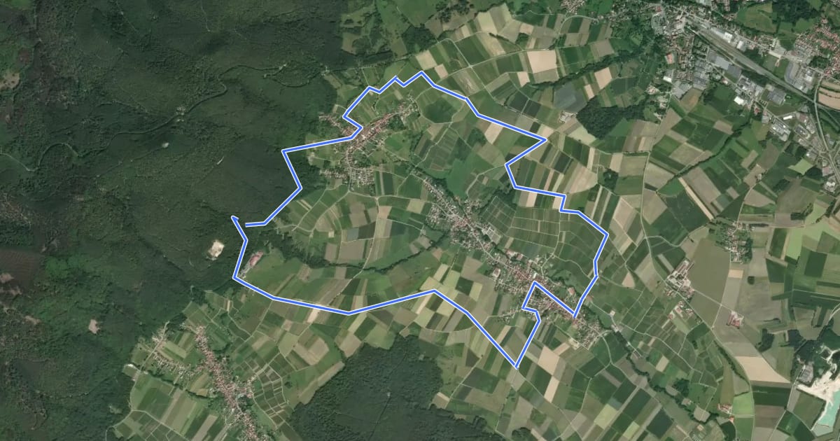 Маршрут Sentier arboricole на спутниковом снимке