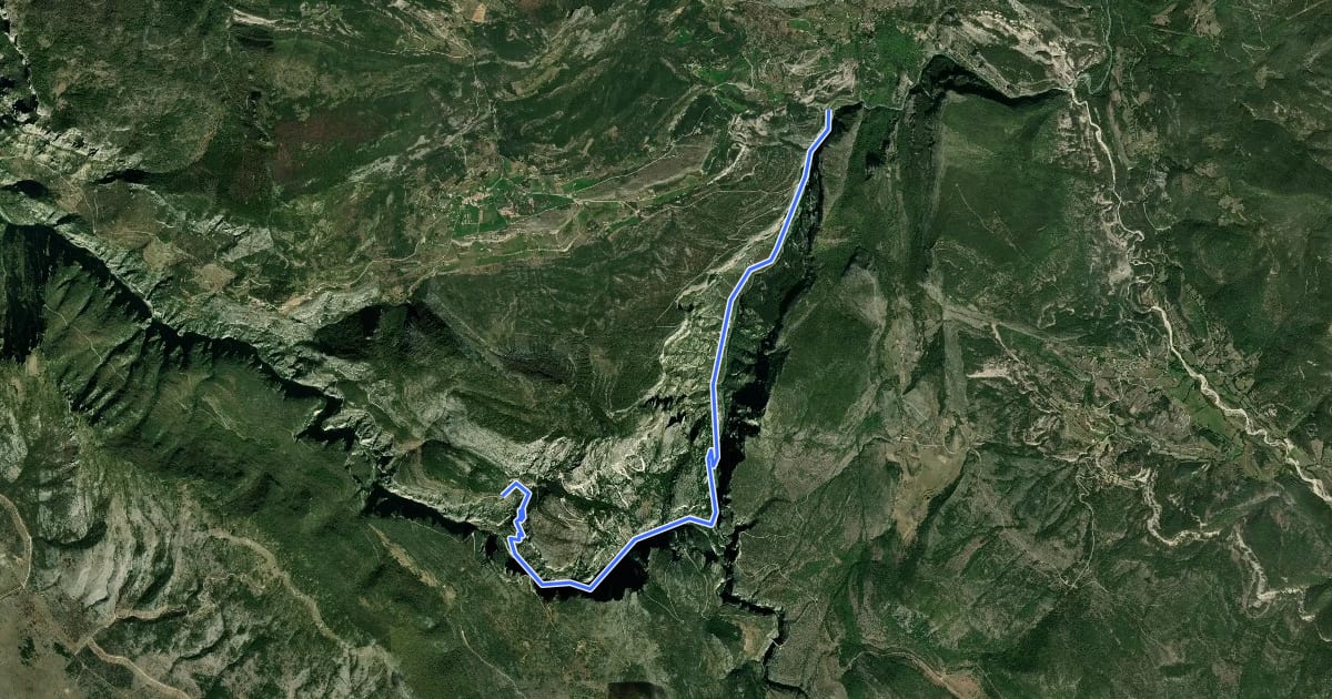 Маршрут Sentier Blanc-Martel на спутниковом снимке