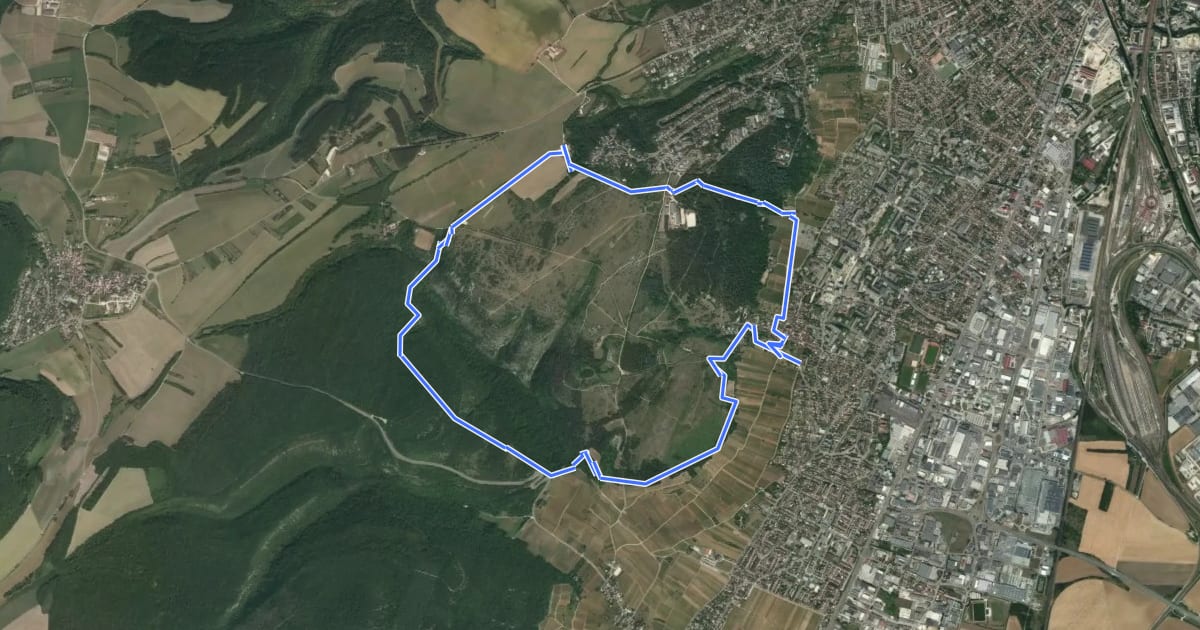 Маршрут Sentier Bonbis на спутниковом снимке