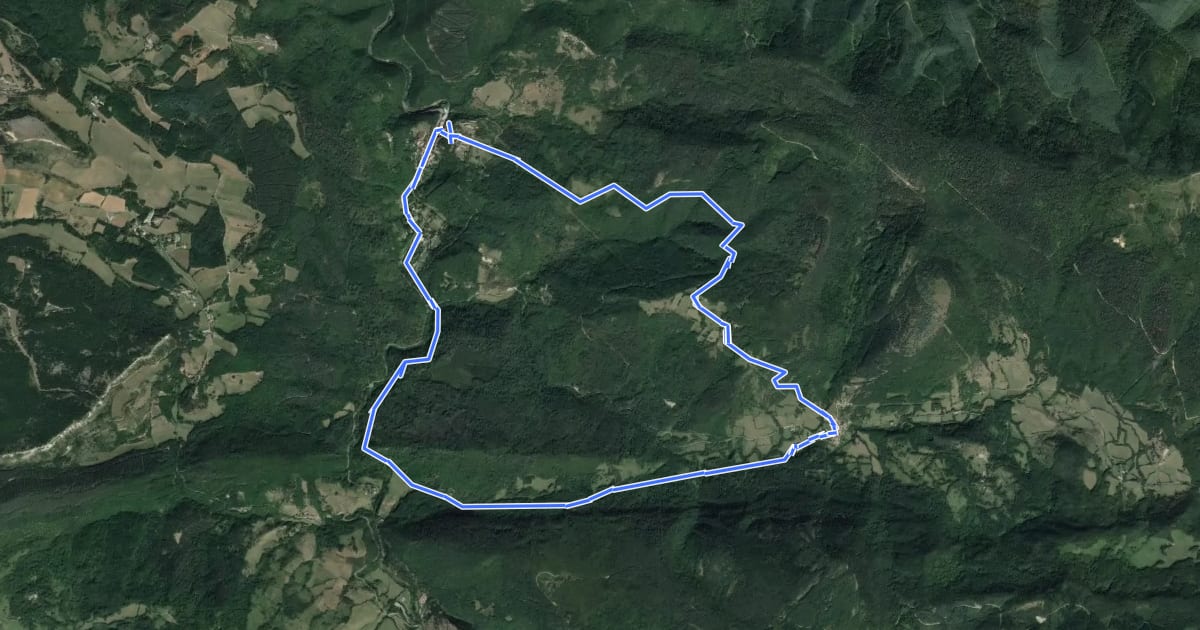 Маршрут Sentier Botanique на спутниковом снимке