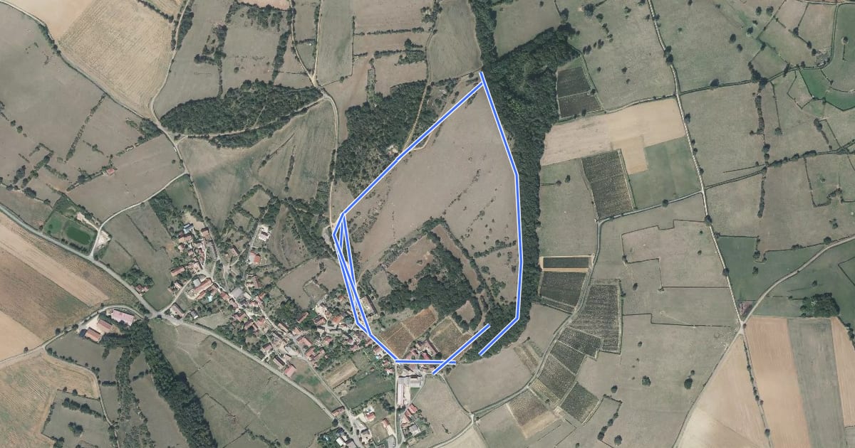 Маршрут Sentier Botanique на спутниковом снимке