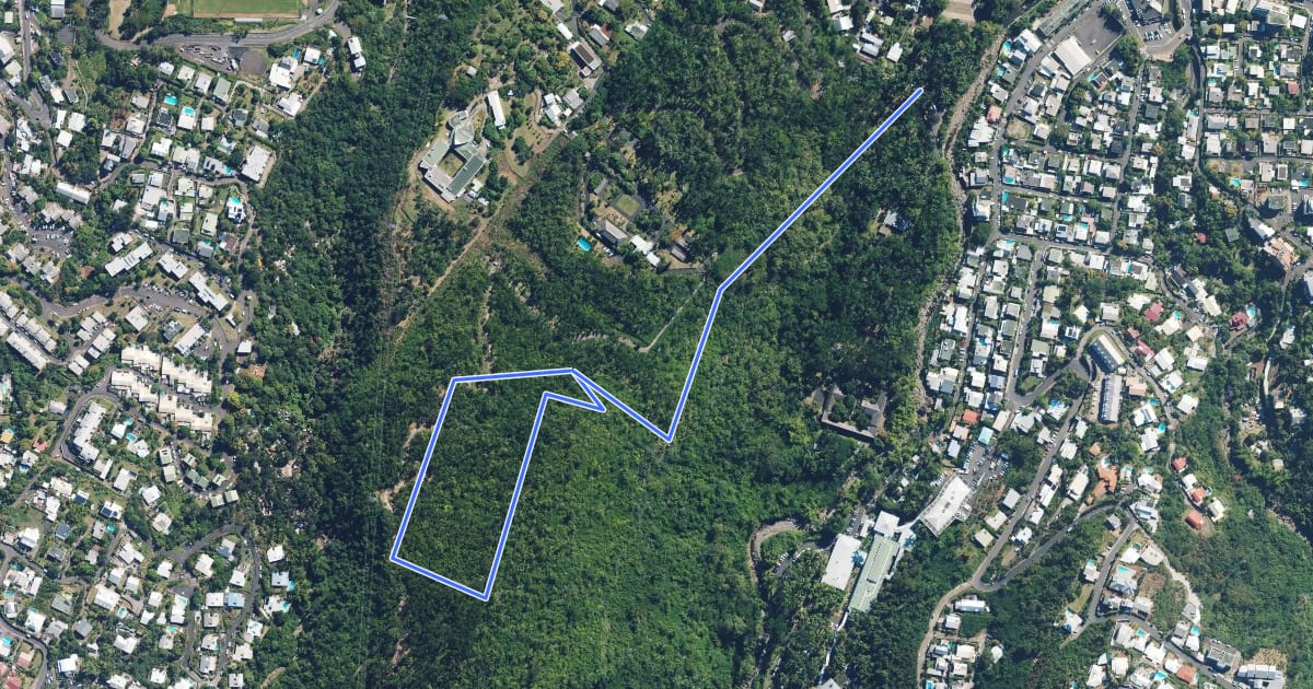 Маршрут Sentier botanique de la Providence на спутниковом снимке