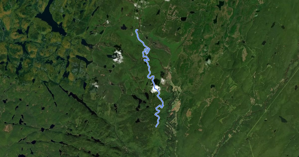 Маршрут Sentier Bras-du-Nord на спутниковом снимке
