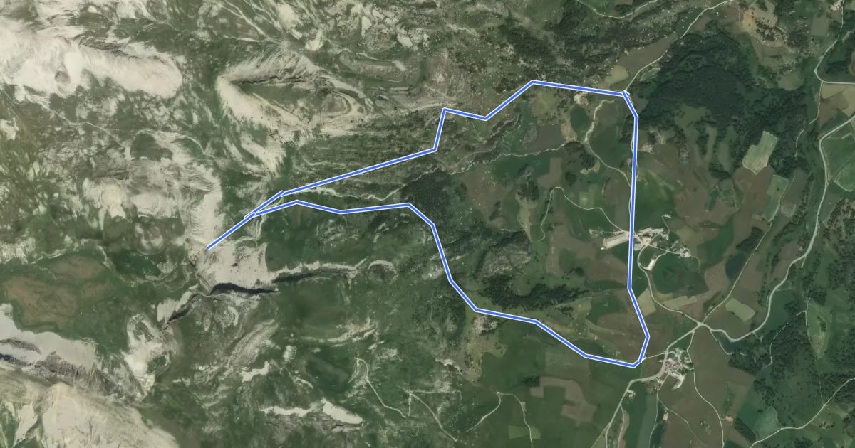 Маршрут Sentier Clapucine - Enigme pastorale на спутниковом снимке