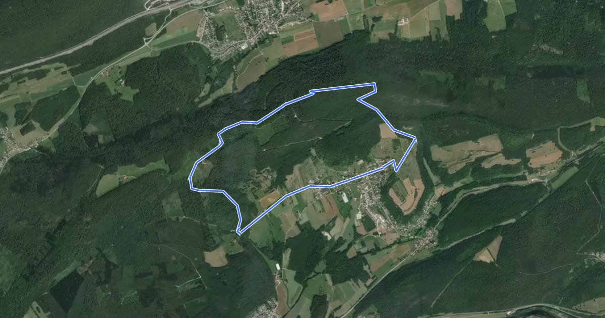 Маршрут Sentier d'Amagney на спутниковом снимке