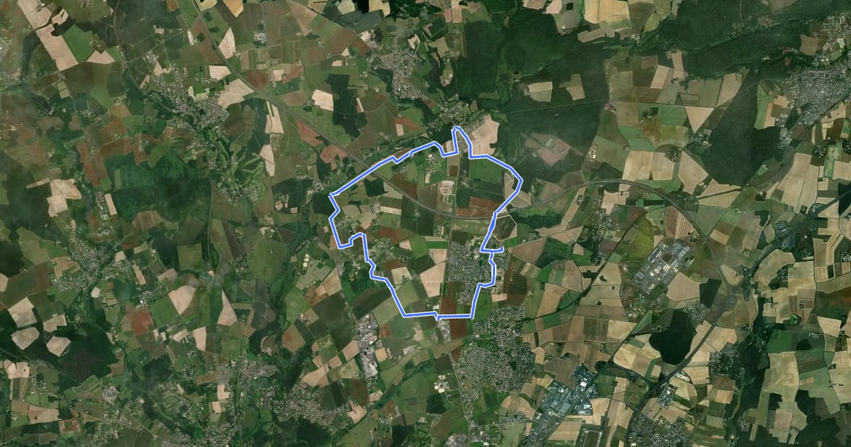 Маршрут Sentier découverte - Chanceaux-sur-Choisille на спутниковом снимке