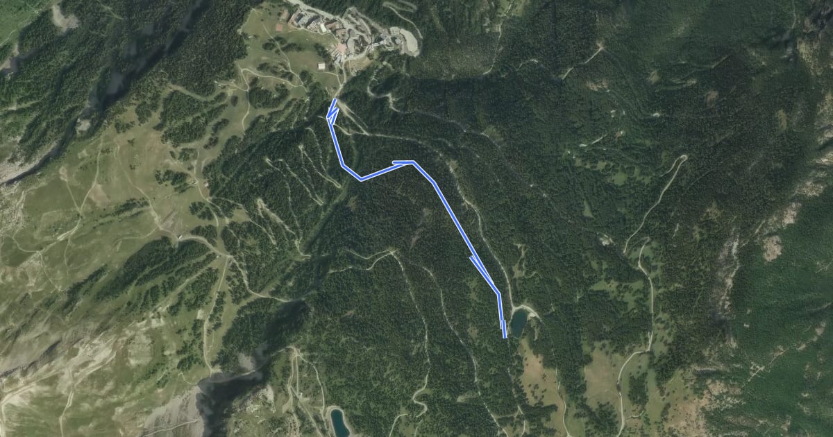 Маршрут Sentier découverte du Blanchon на спутниковом снимке