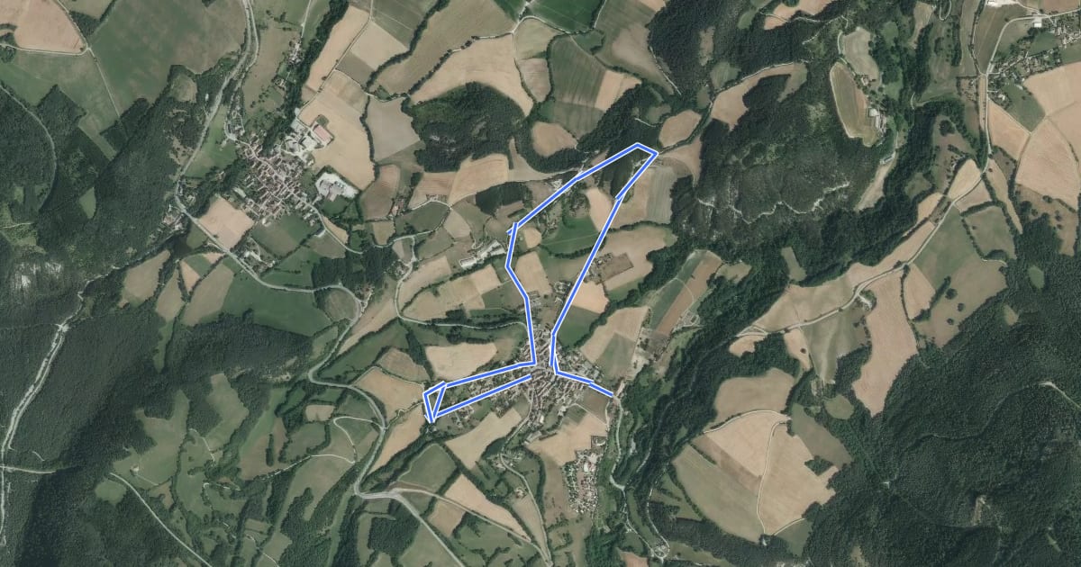 Маршрут Sentier découverte Edith Berger - Jean Giono на спутниковом снимке