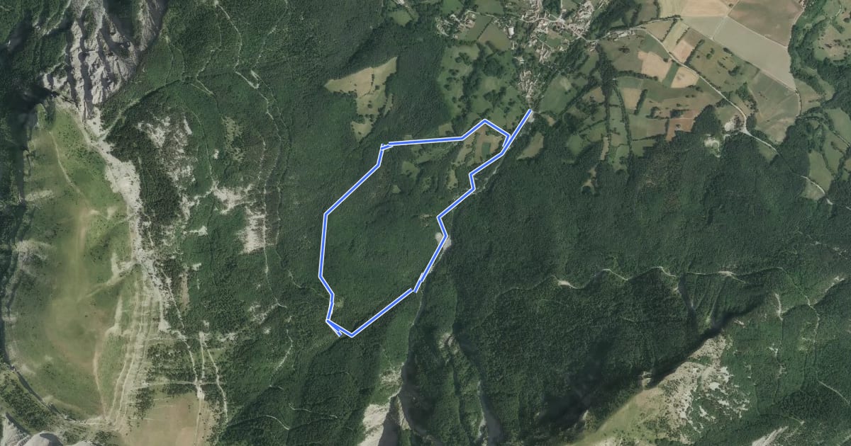 Маршрут Sentier découverte - Le Ruisseau des Pavés на спутниковом снимке