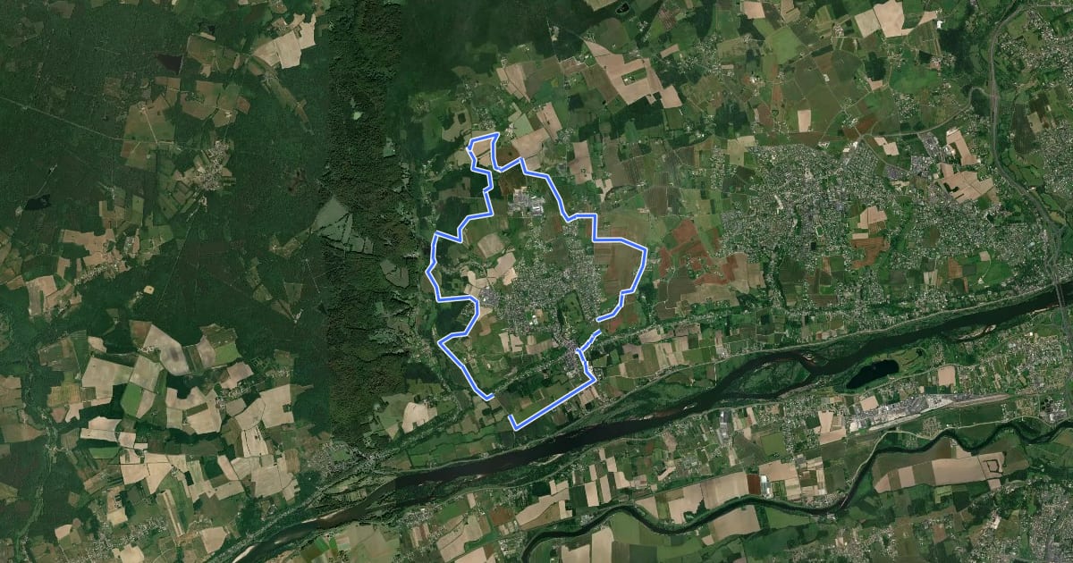 Маршрут Sentier Découverte - Variante des Moulins - Luynes на спутниковом снимке