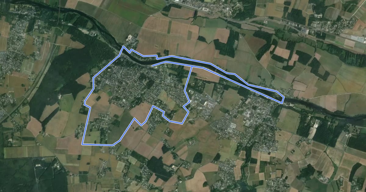 Маршрут Sentier de Bacchus - Véretz на спутниковом снимке
