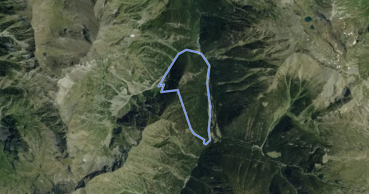 Маршрут Sentier de Baricave на спутниковом снимке