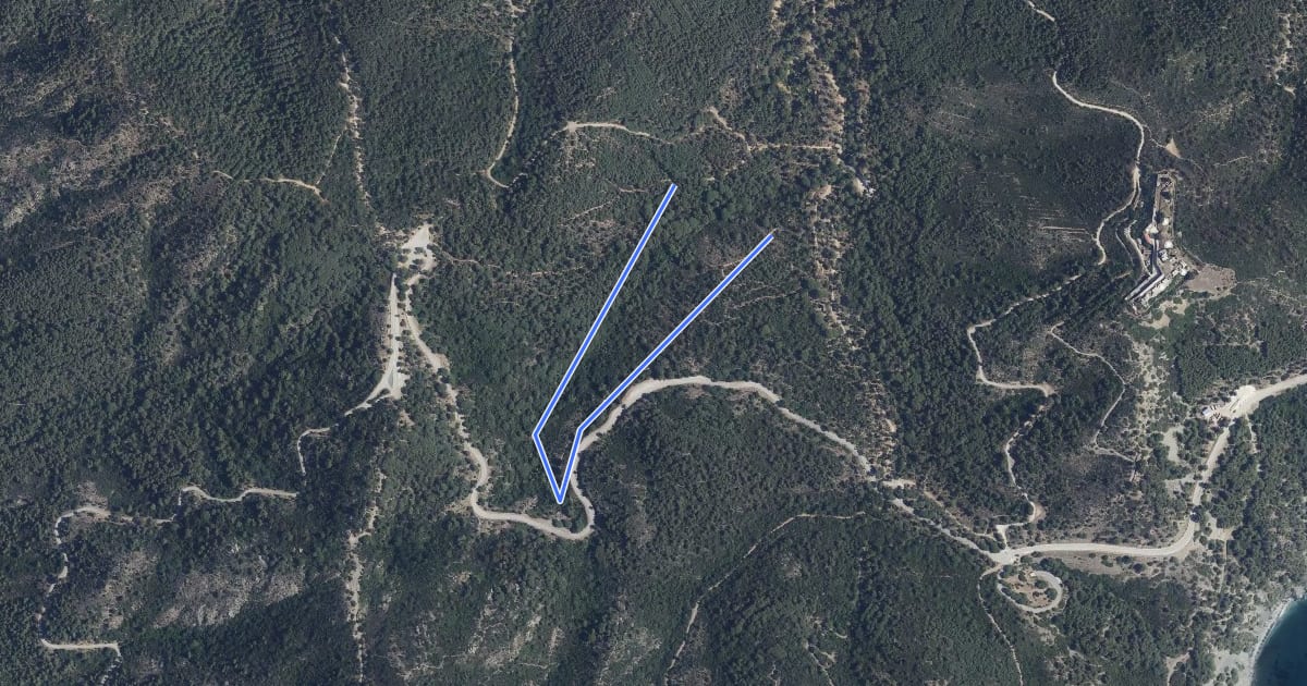 Маршрут Sentier de Belle Pierre на спутниковом снимке