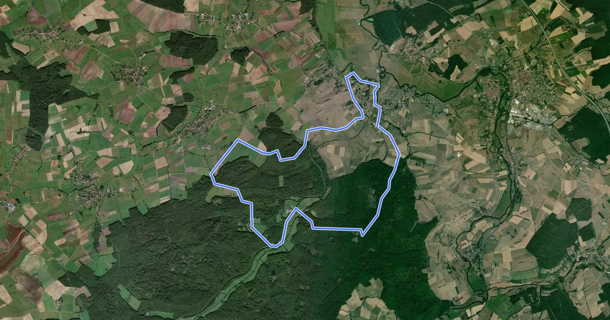 Маршрут Sentier de Bonnefontaine на спутниковом снимке