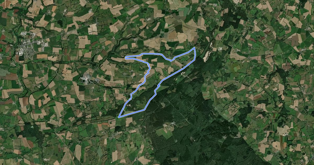 Маршрут Sentier de Chapelle du Bon Secours на спутниковом снимке