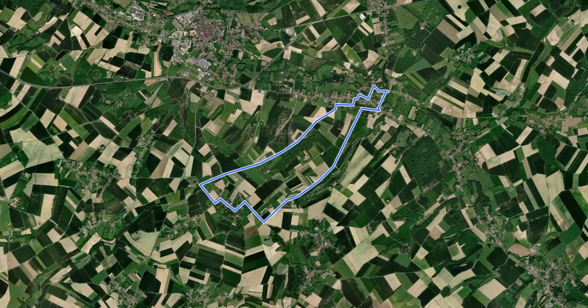 Маршрут Sentier de Charles Quint на спутниковом снимке
