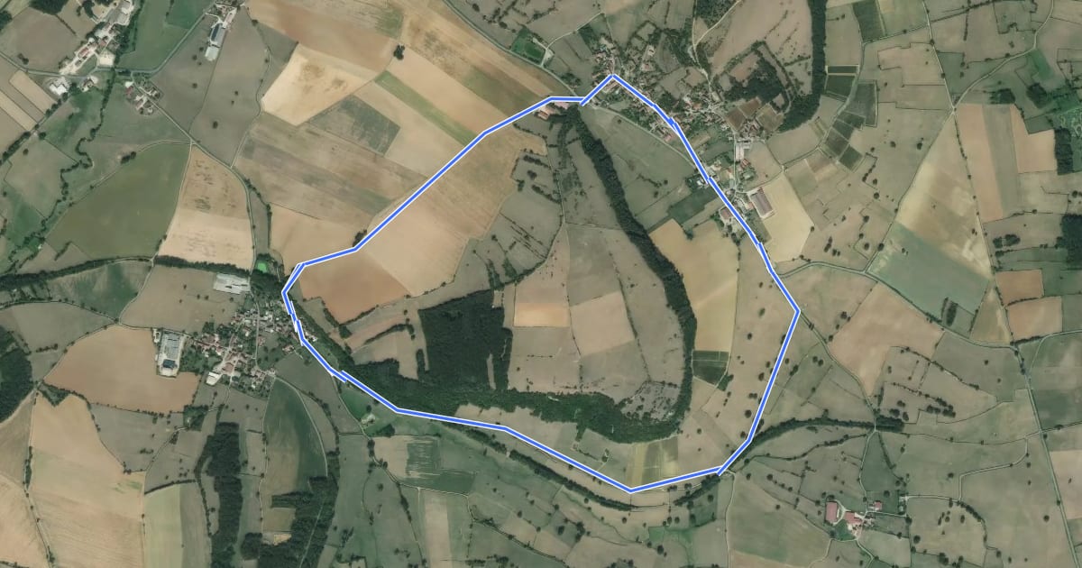 Маршрут Sentier de Chemin de Fer на спутниковом снимке