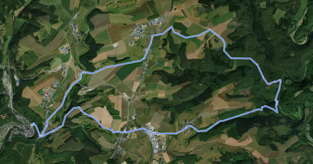 Маршрут Sentier de Clervaux-Our на спутниковом снимке