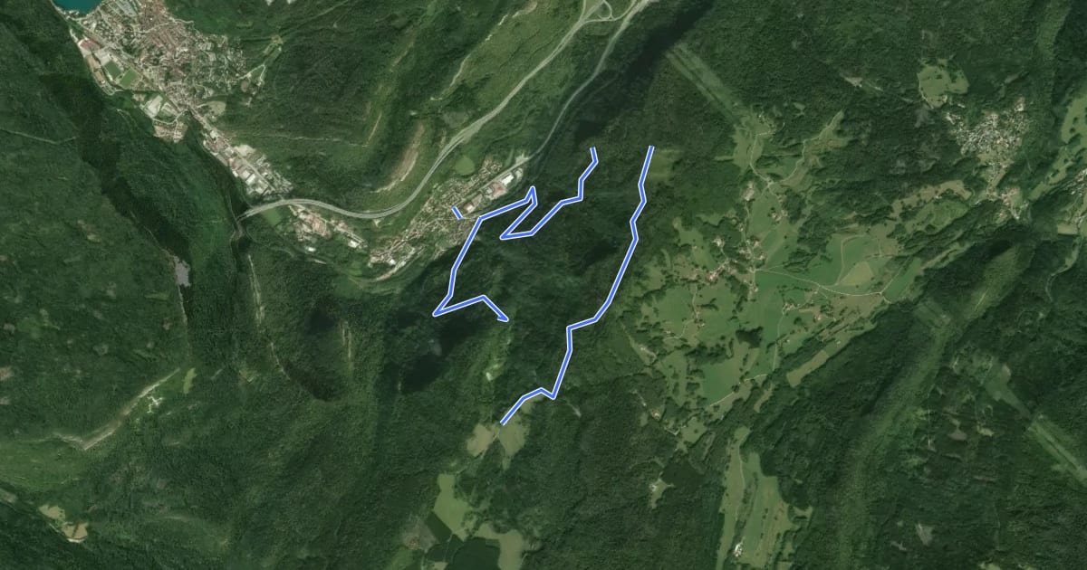 Маршрут Sentier de Colliard на спутниковом снимке