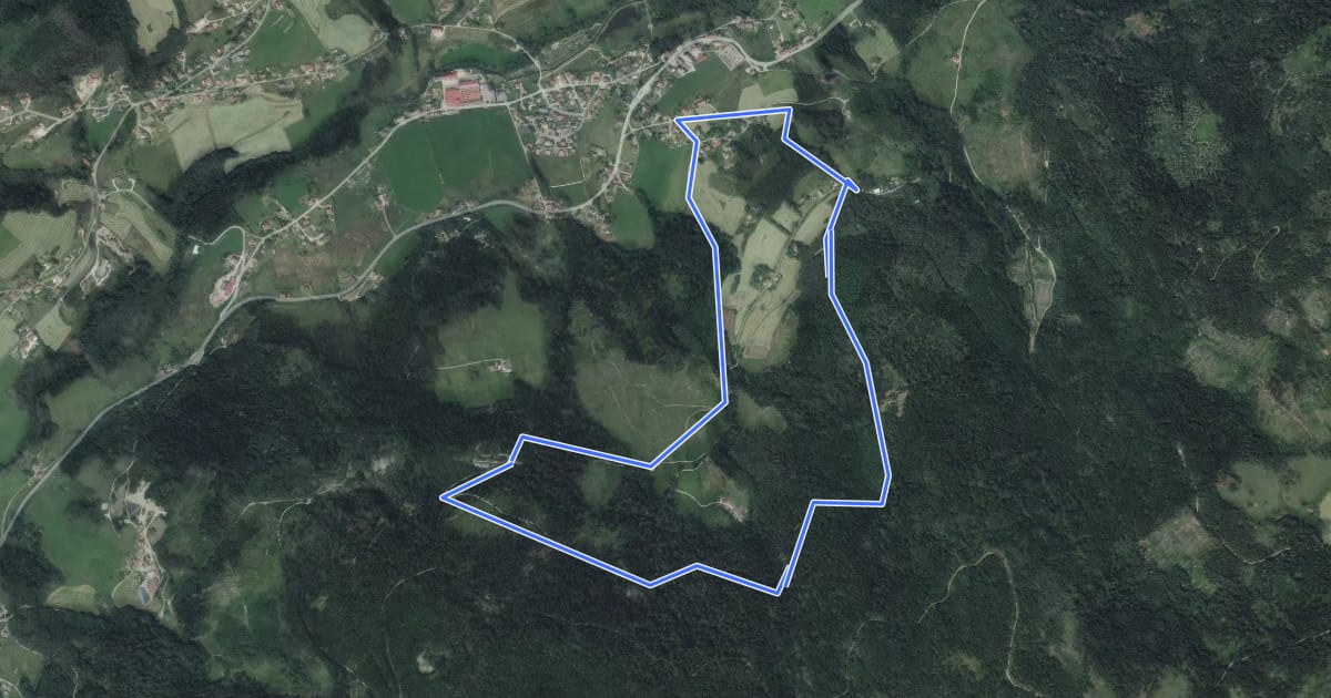 Маршрут Sentier de découverte на спутниковом снимке
